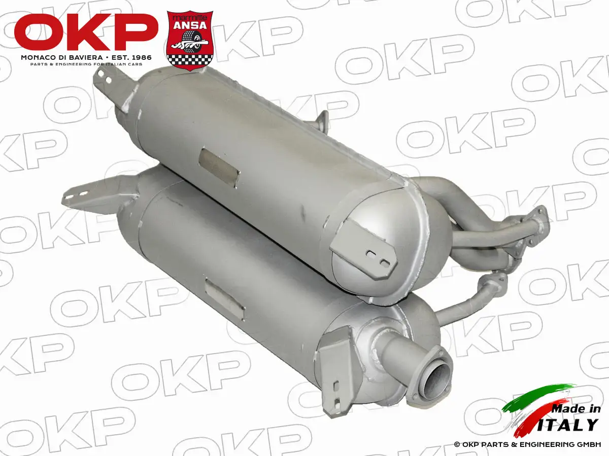 ANSA Satz (2) Schalldämpfer mitte Ferrari 512 BB