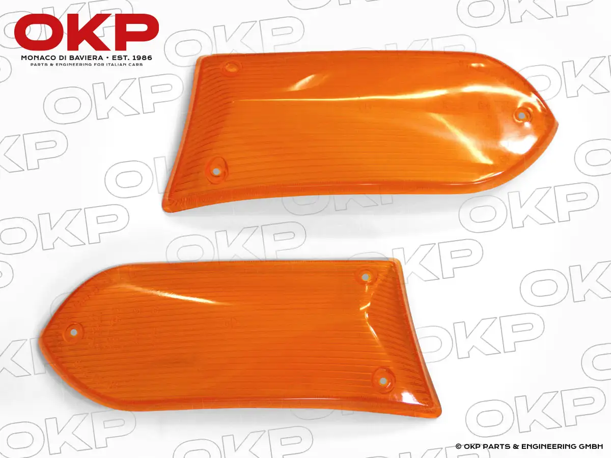 Satz Blinkergläser orange Fiat Dino Spider links + rechts