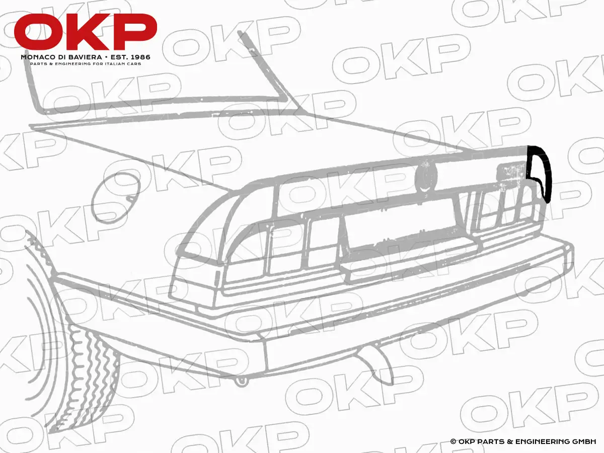 Spoiler end rear right side Spider 83 - 89