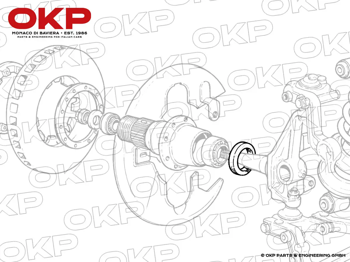 Simmerring Radlager vorne Ferrari 365 / 400 / 512 BB