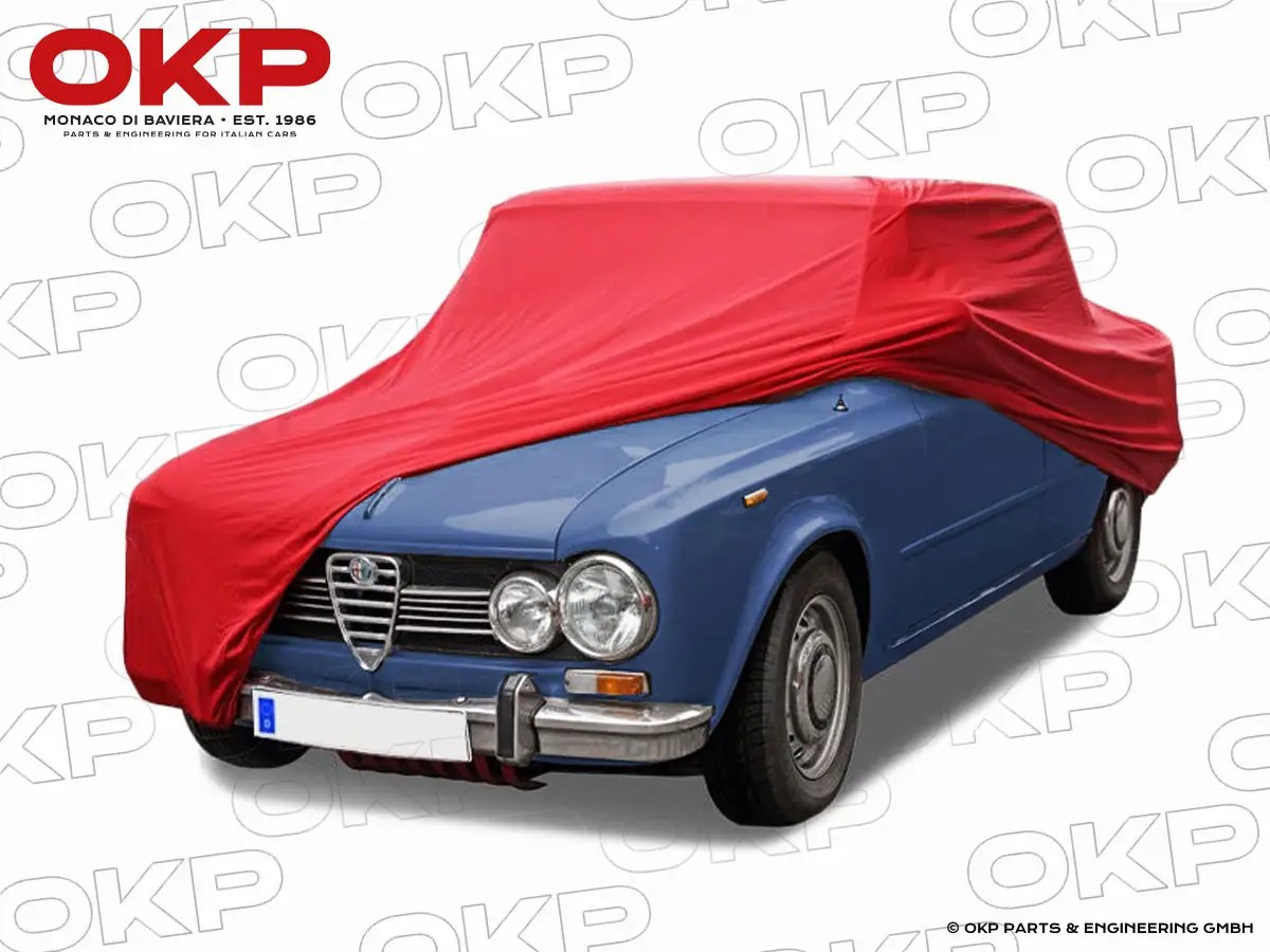 Abdeckplane Deluxe Satin Rot Größe L mit Tragetasche