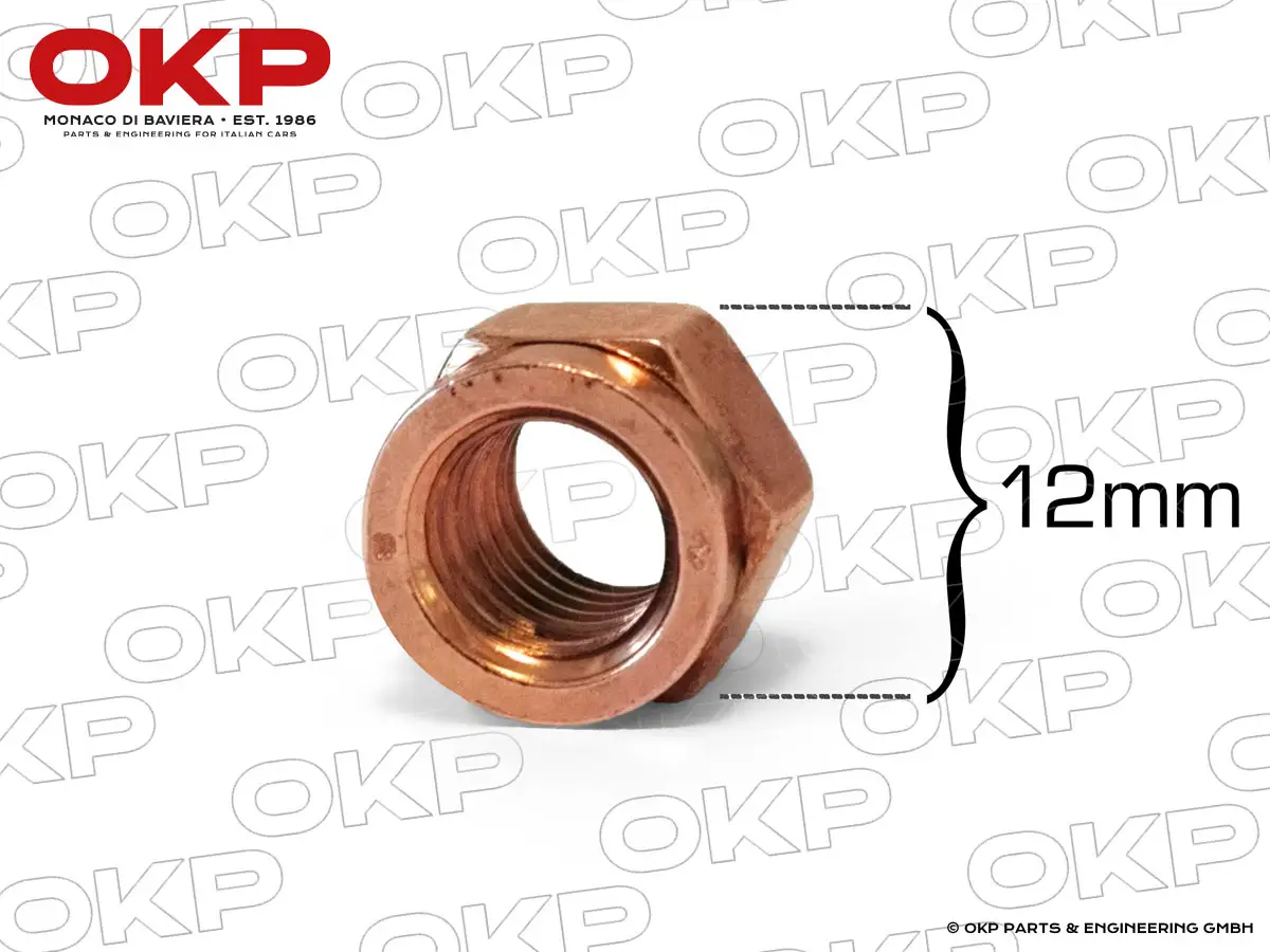 Feingewindemutter Kupfer Krümmer M8 x 1 (SW 12)