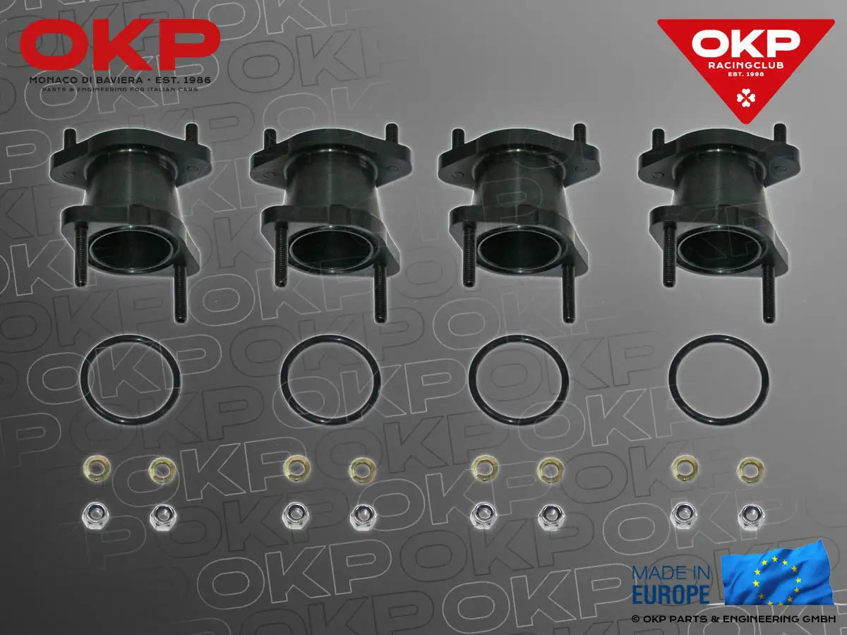 Satz (4 Stk.) Ansaugflansche Aluminium 45mm (konisch)