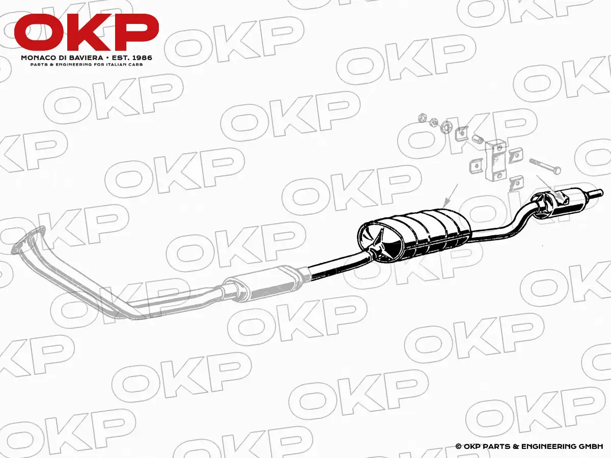 Schalldämpfer mitte + hinten 750 / 101 Sprint