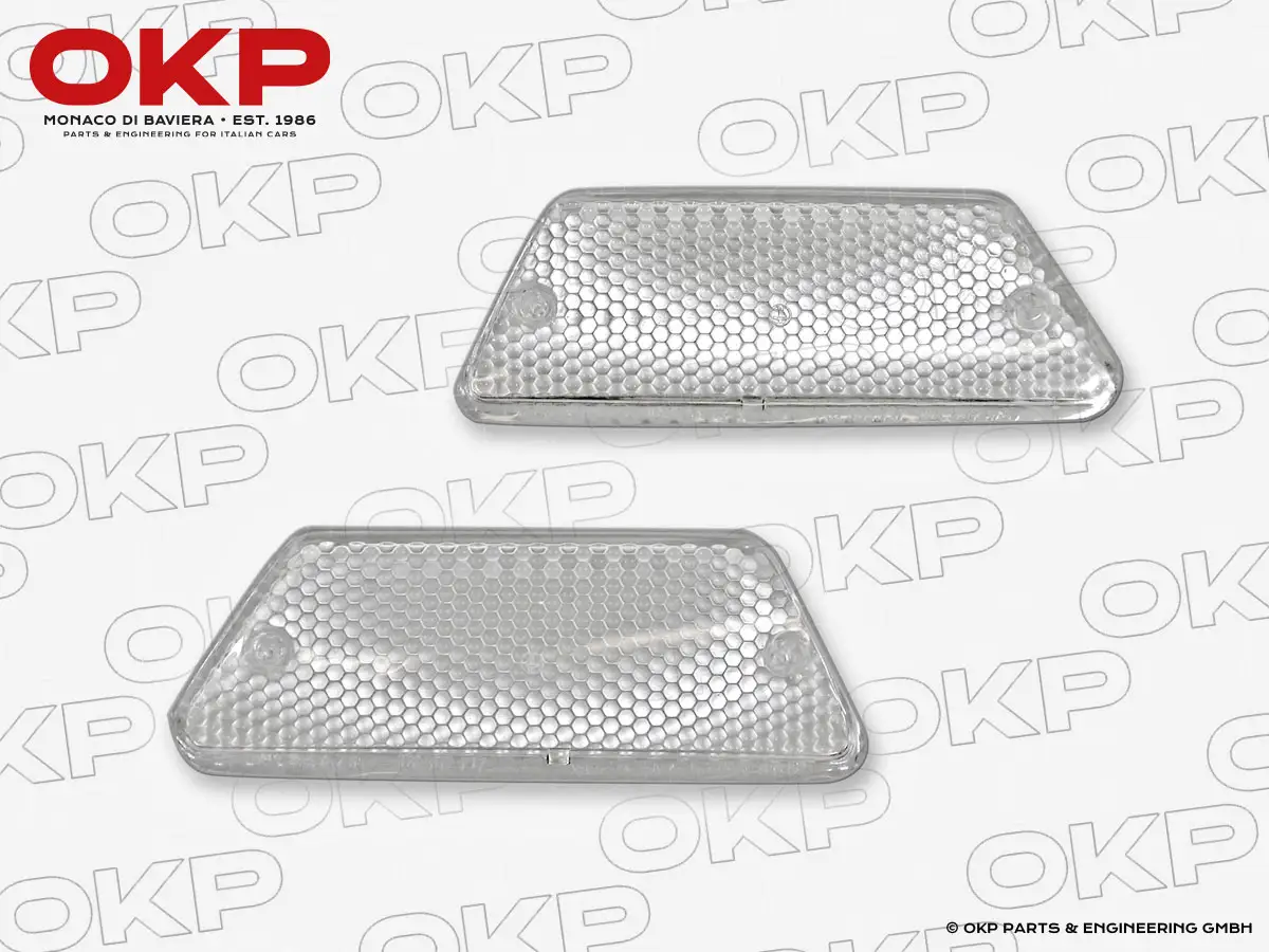 Set (2) Turn signal lenses white 246 Dino