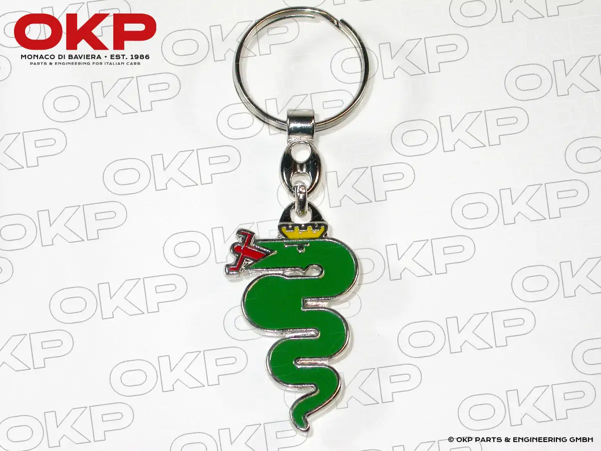 Schlüsselanhänger Alfa Schlange grün