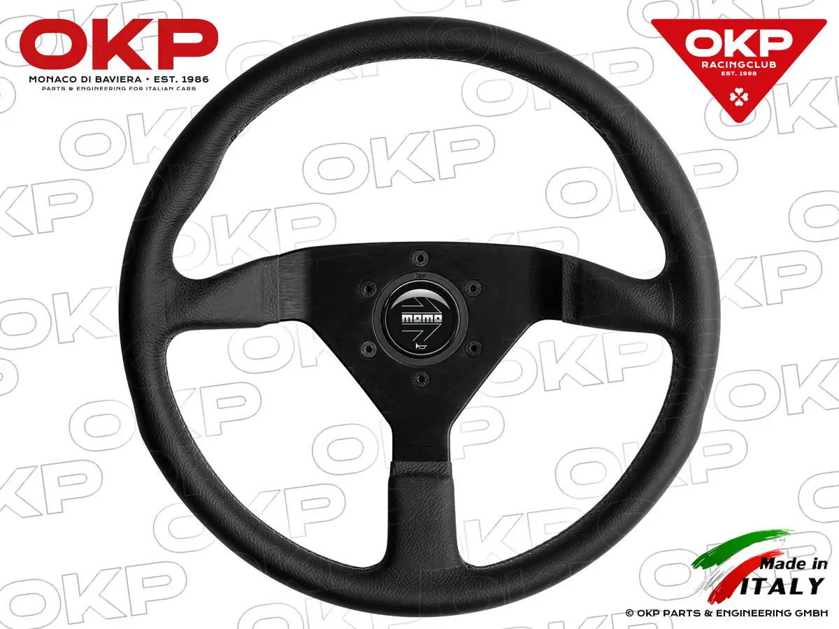 Volante in pelle nero MOMO Montecarlo 340mm Ferrari