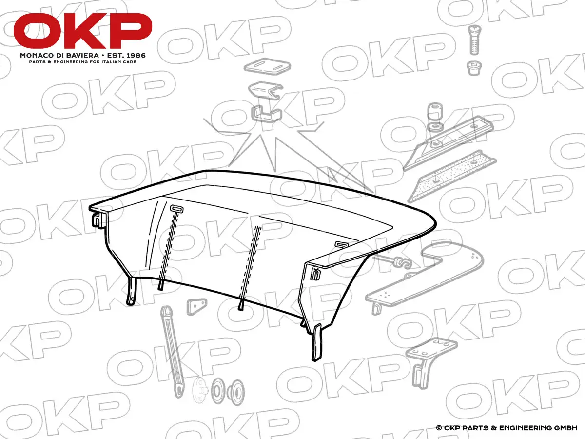 Copri capote Alfa Romeo Spider 1990 - 93 nero
