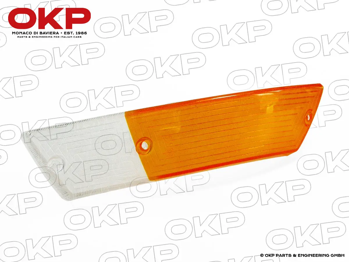 Blinkerglas Fastback Spider vorne links (gelb-weiß)