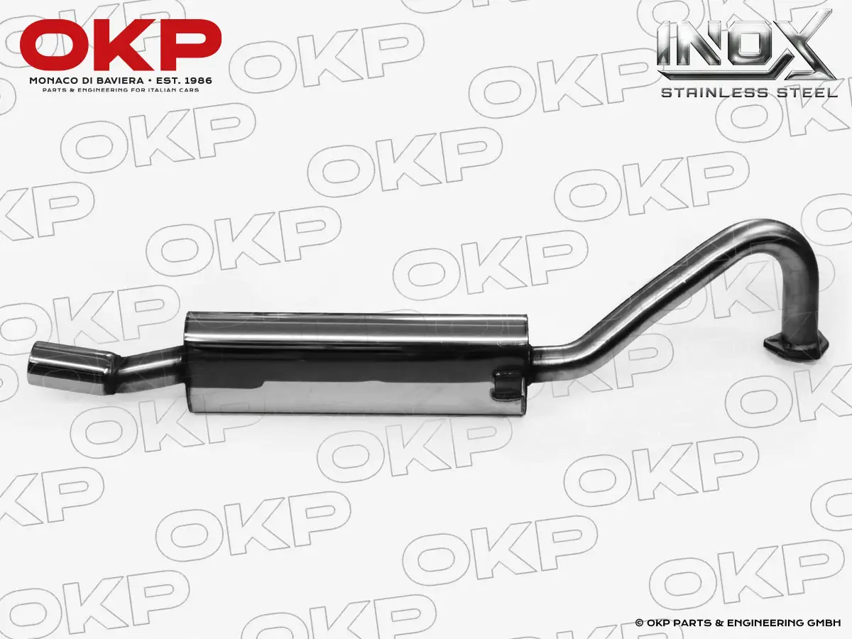 Schalldämpfer hinten Spider 83 - 93 Edelstahl