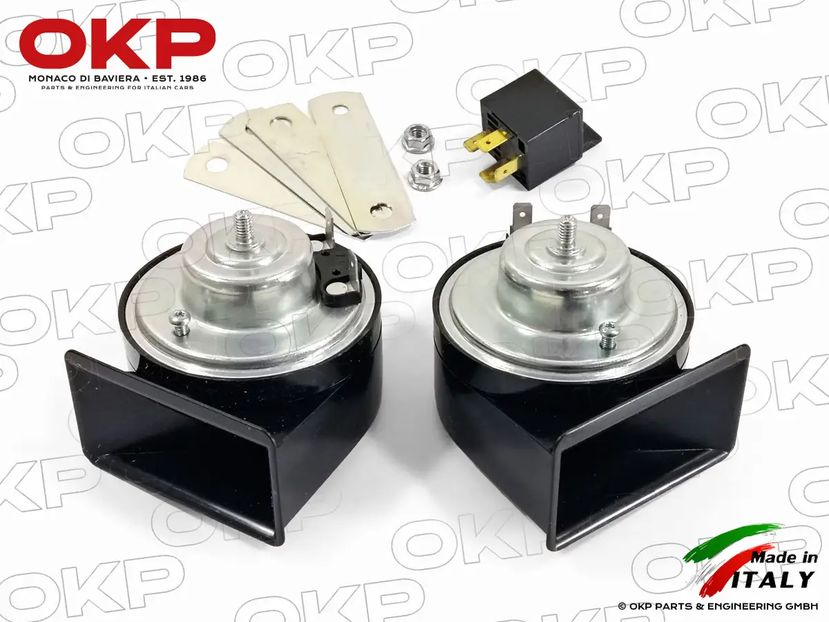 Satz Hupen (Set mit Hochton / Tiefton inkl. Relais) 12 Volt