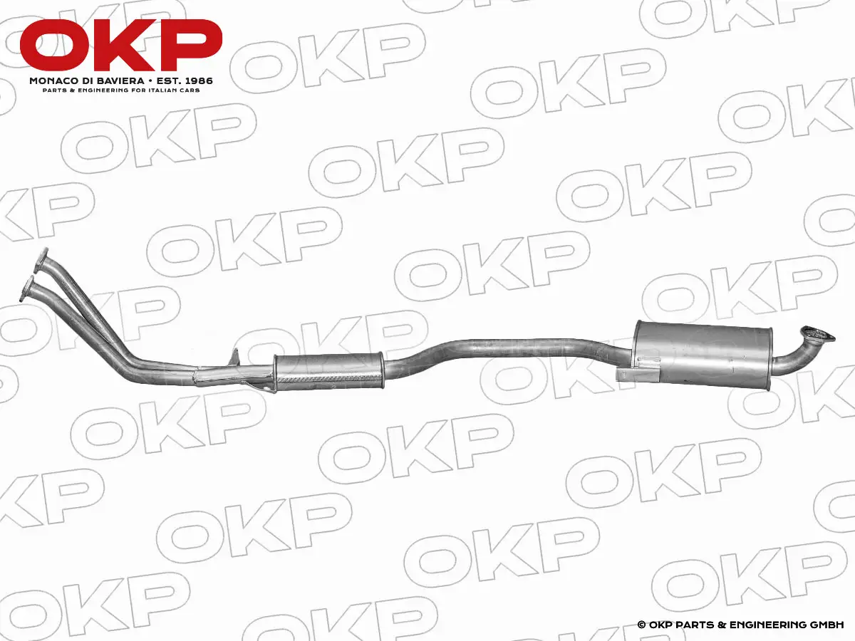 Schalldämpfer vorne + mitte Spider 86 - 93 ohne Kat