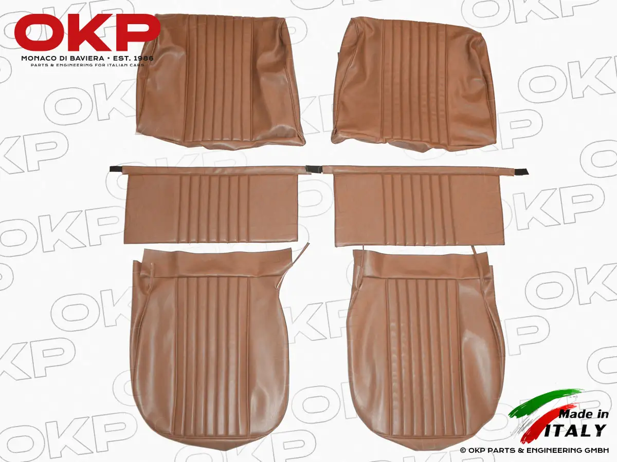 Satz (2) Sitzbezüge vorne Giulia Super Kunstleder braun