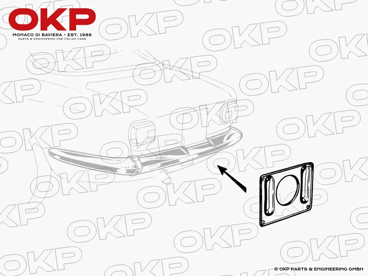Support  plaque Bertone GT / GTV (Acier INOX)