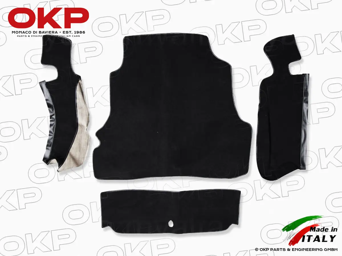 Kofferraumteppich schwarz Velours Deluxe Spider 83 - 89