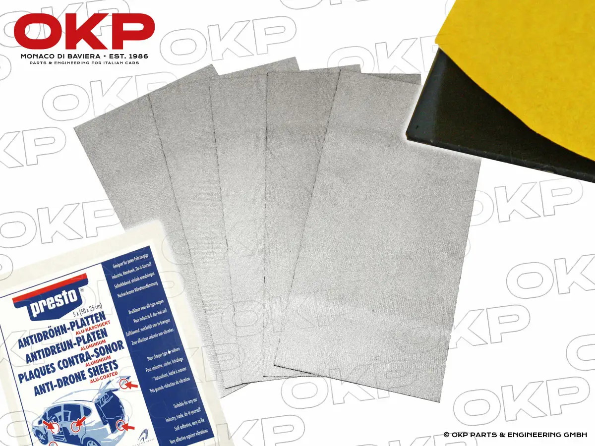 Dämmmatten (5 Stk.) Aluminium 50 x 25cm