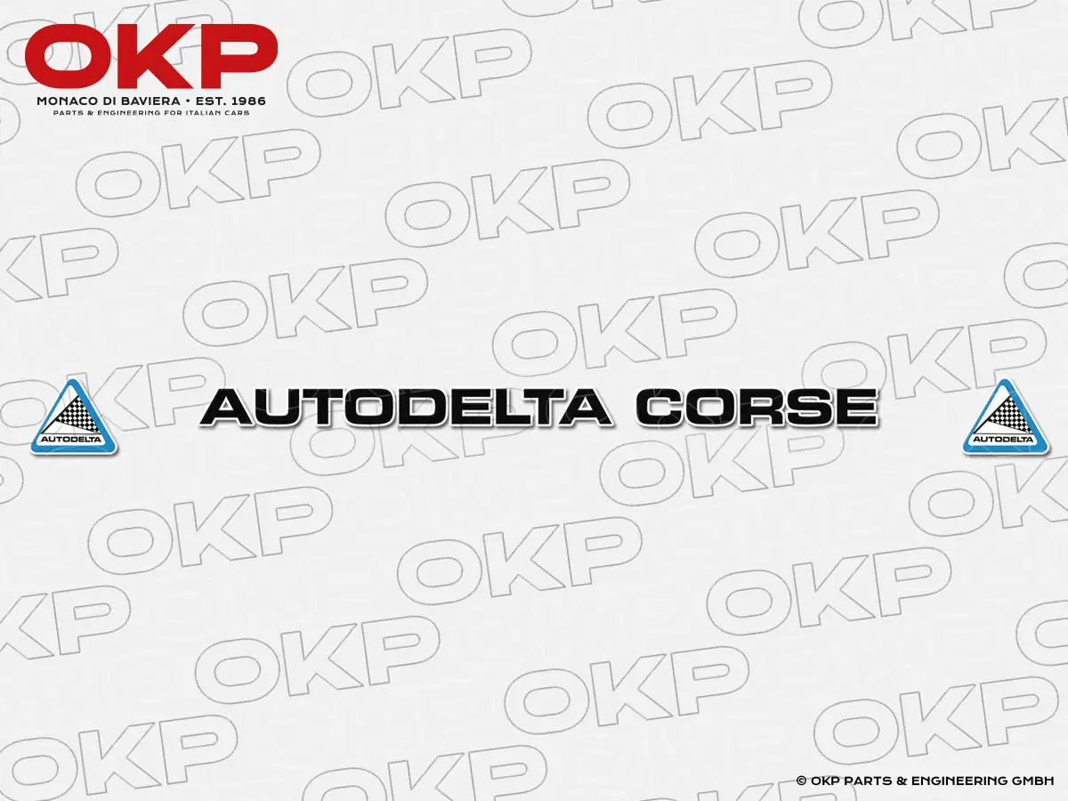 Front screen sticker Autodelta Corse black