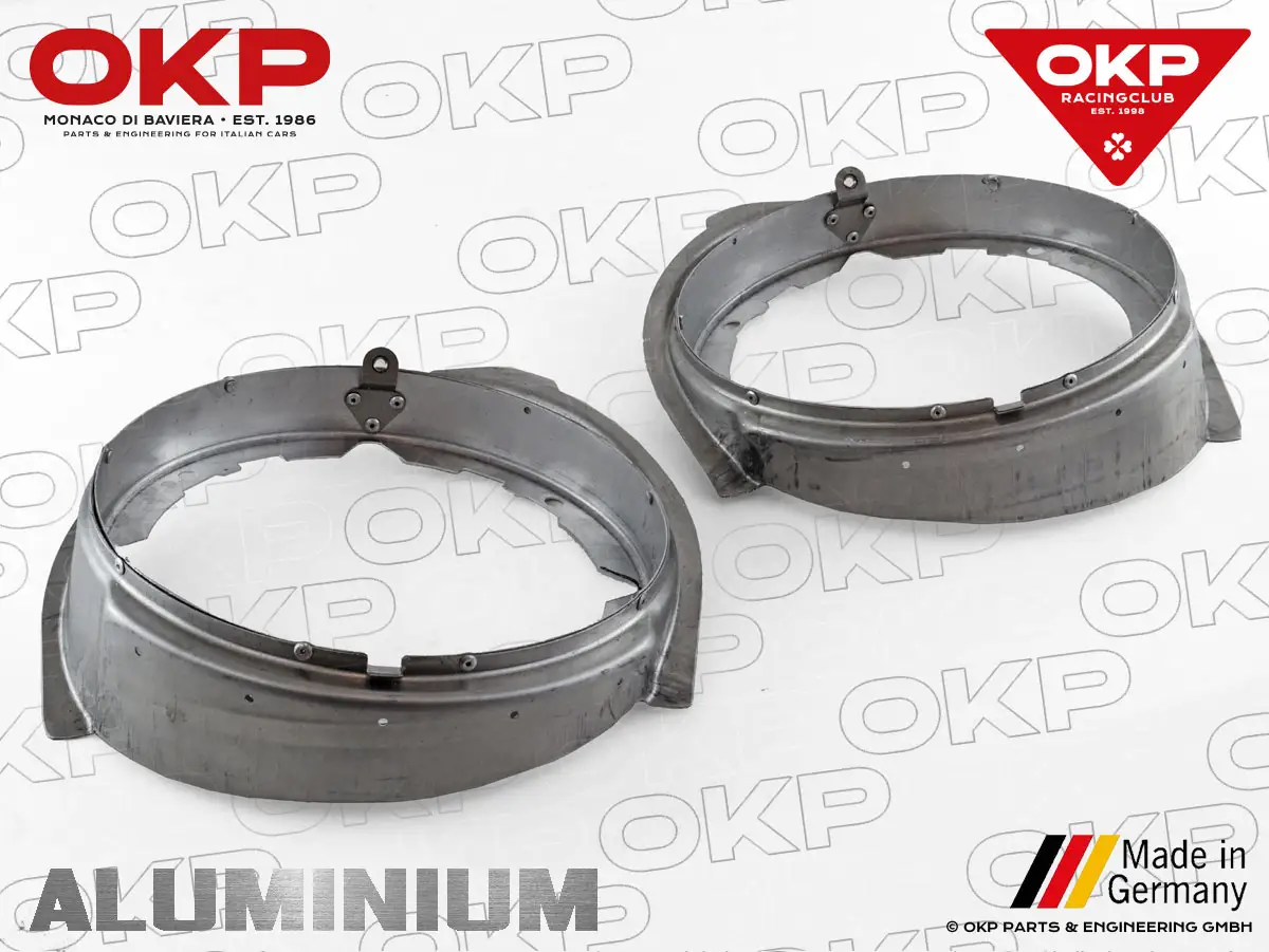 Haltebleche für Scheinwerfer GT Kantenhaube Aluminium