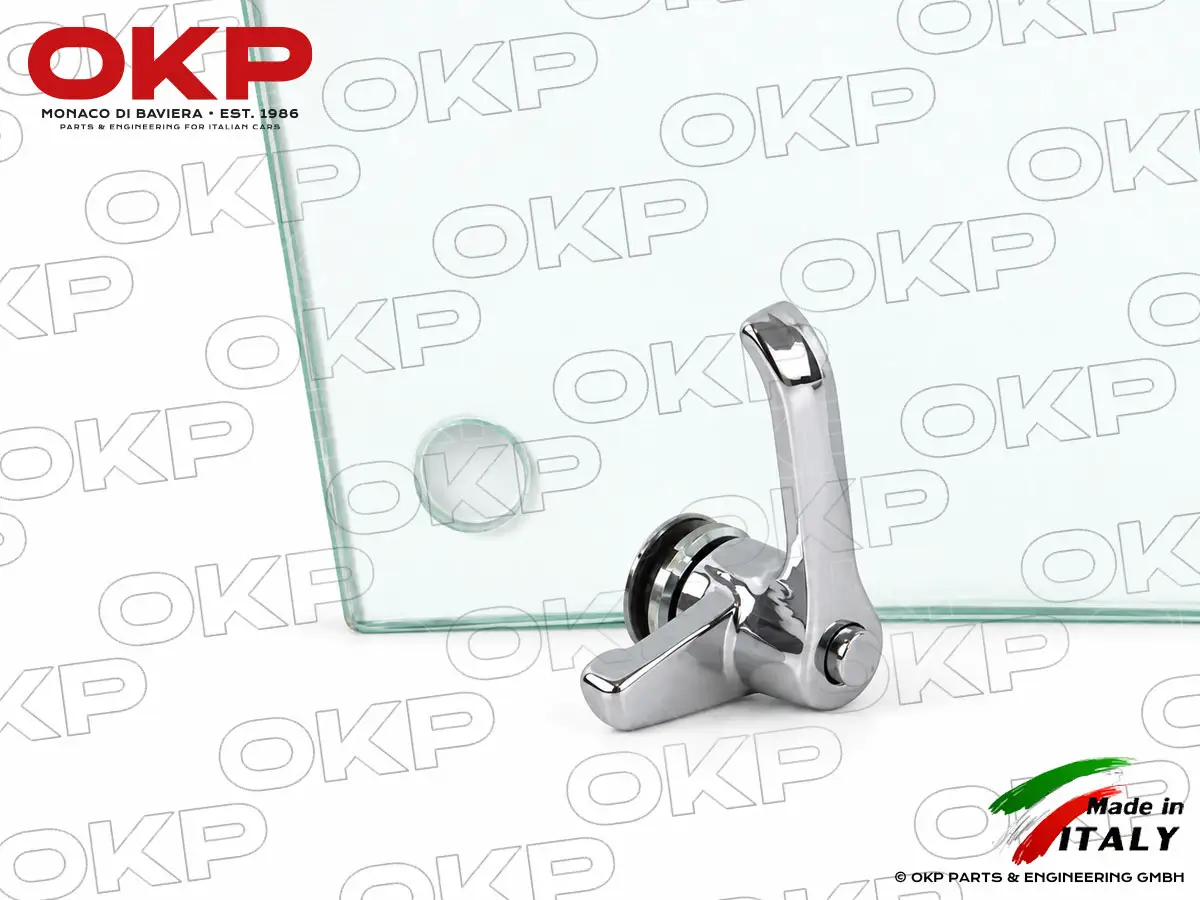 Clear quarter window set w/ latches Alfa Spider 1966 - 69