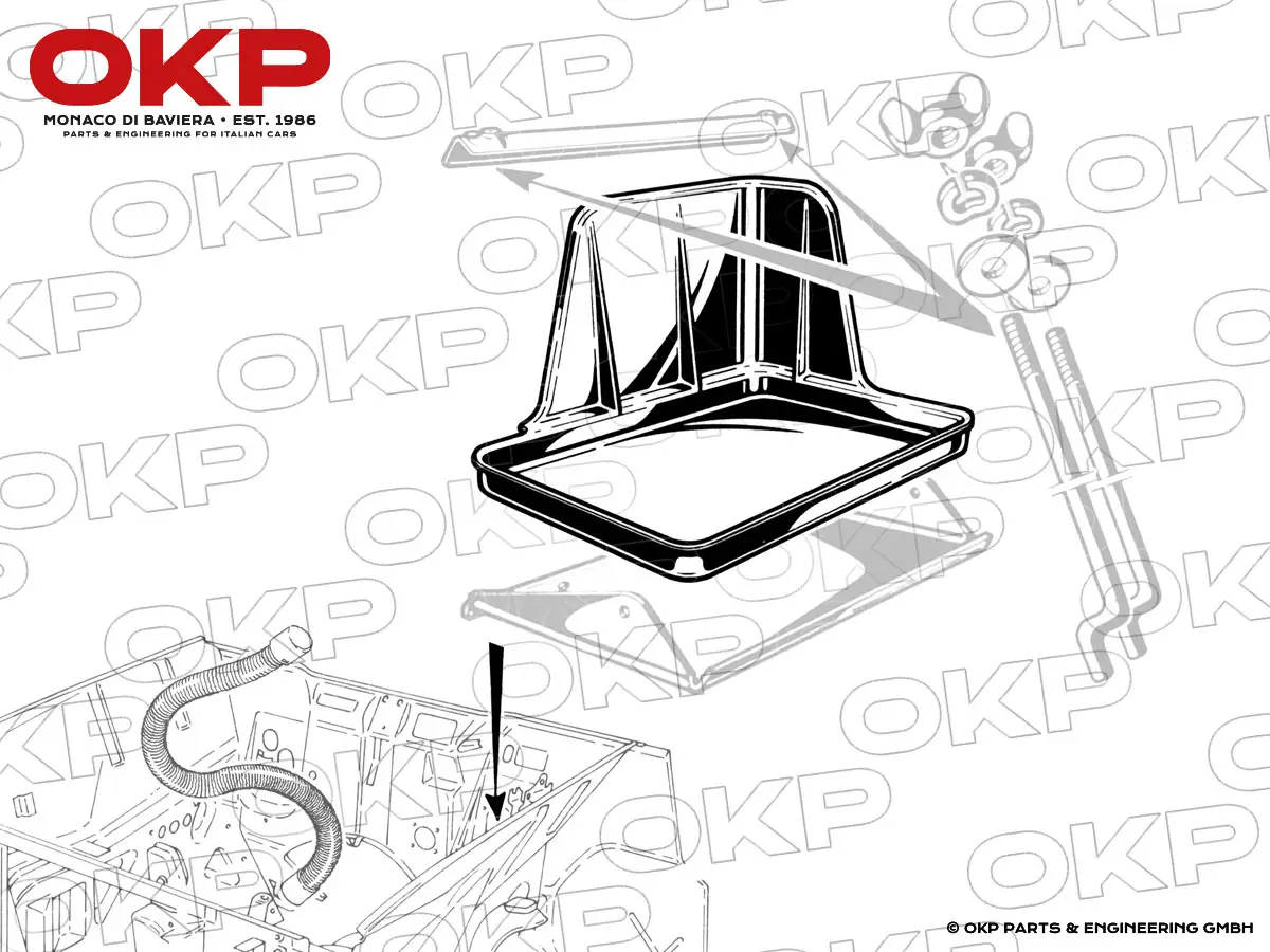 Battery tray (plastic) Alfa Romeo 105 / 115 / Alfetta / 75