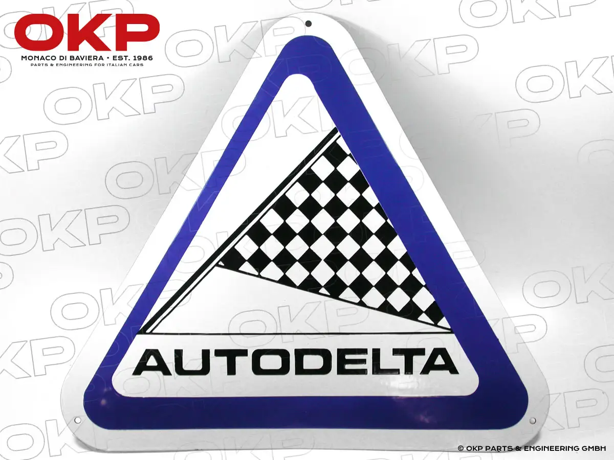 Emailleschild Autodelta 550 x 500mm