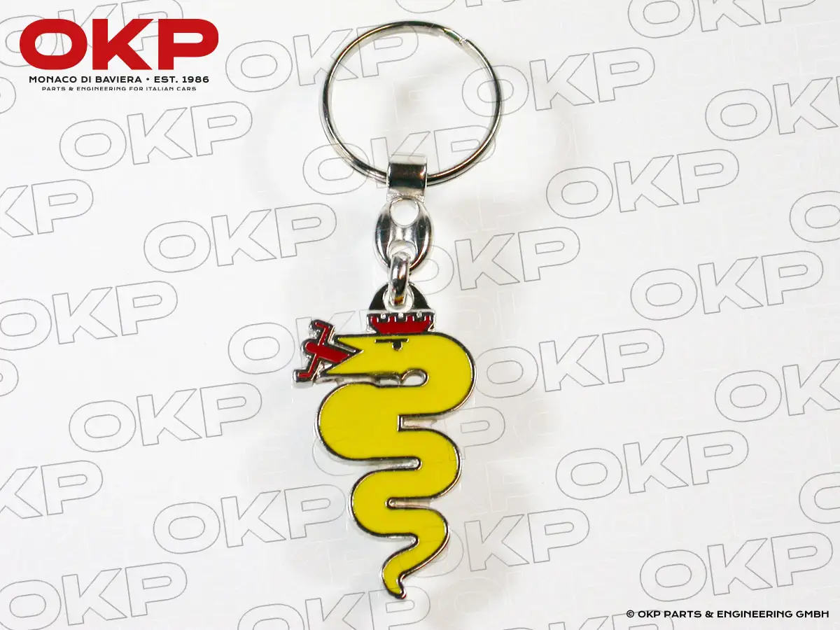 Schlüsselanhänger Alfa Schlange gelb