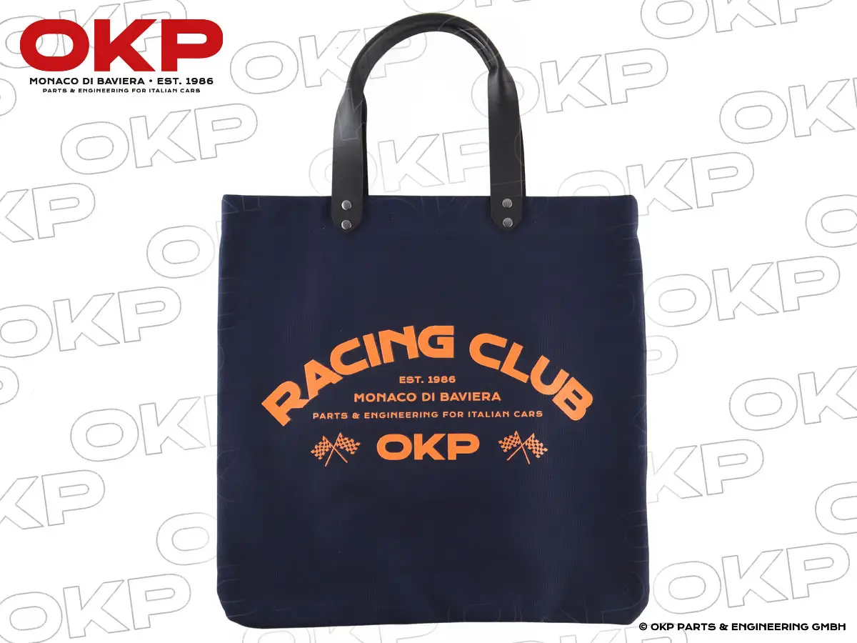 Shopper bag OKP Racing Club sea blue / sunset orange