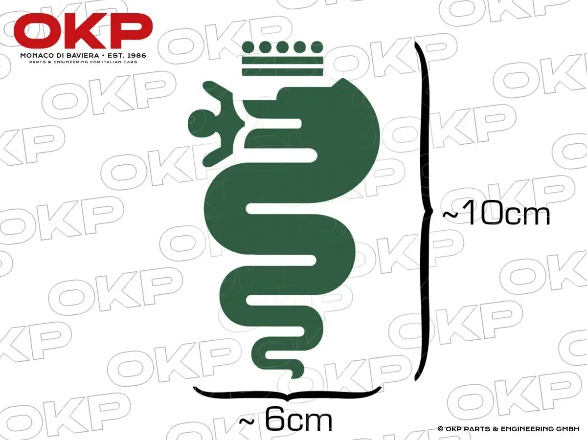 Aufkleber Alfa Schlange grün (10cm)