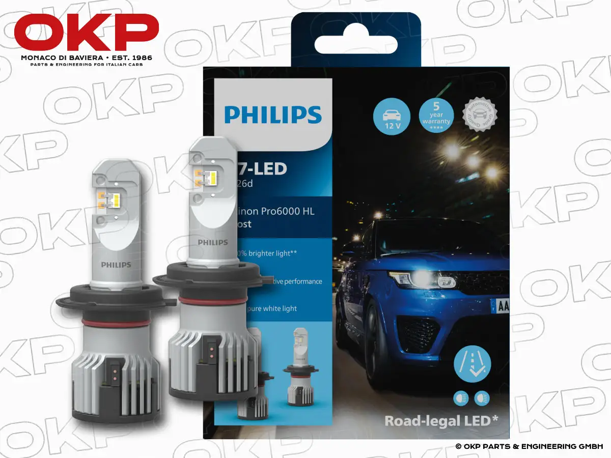 Set Philips Pro6000 12V LED Pro H7 - LED Boost