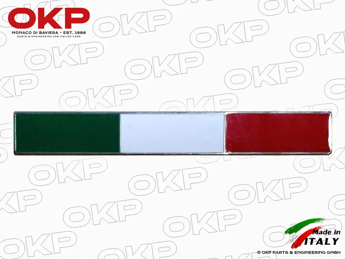 Italien Fahne (Klebeschild) emailliert 115mm x 15mm