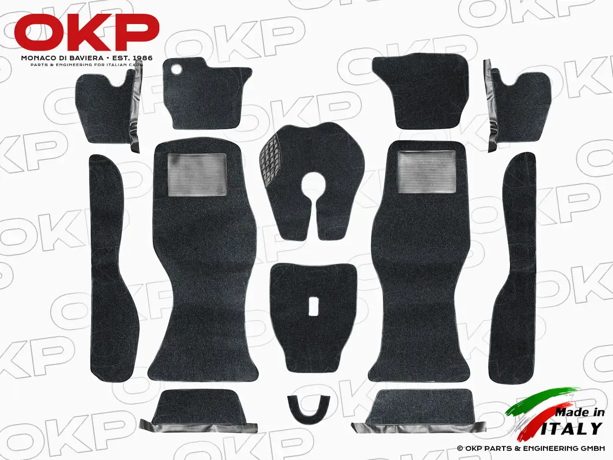 Teppichsatz Deluxe Schlinge Bouclé anthrazit 2000 GTV