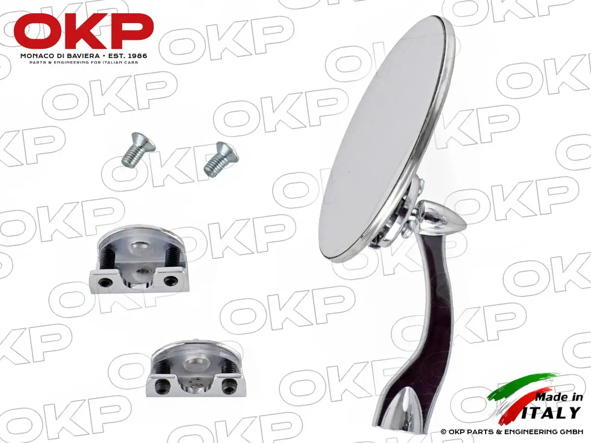 Aussenspiegel chrom rund universal Klemmbefestigung