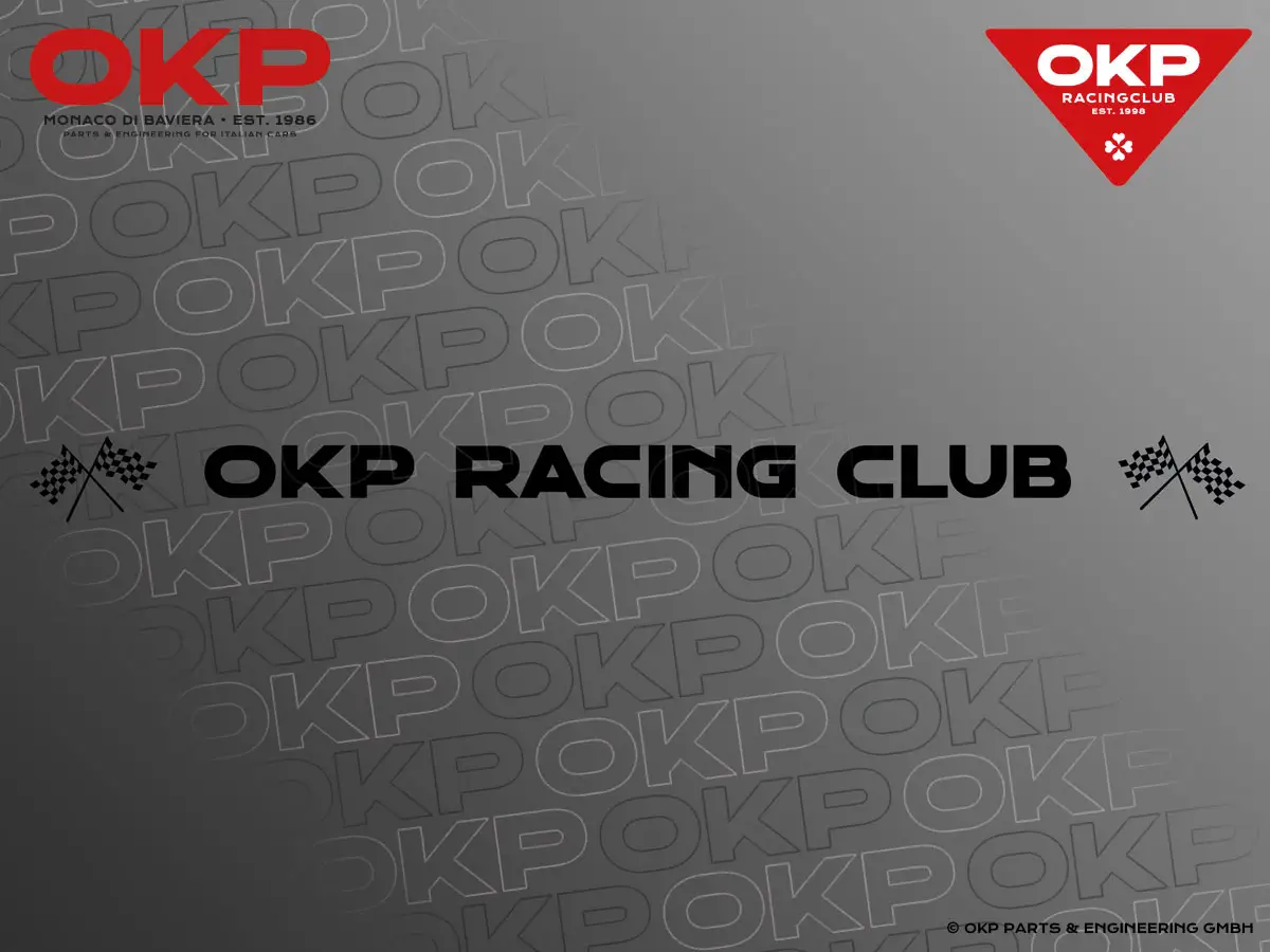 Aufkleber Frontscheibe OKP RACING CLUB Schwarz