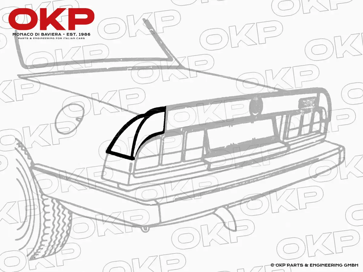 Spoiler end rear left side Spider 83 - 89