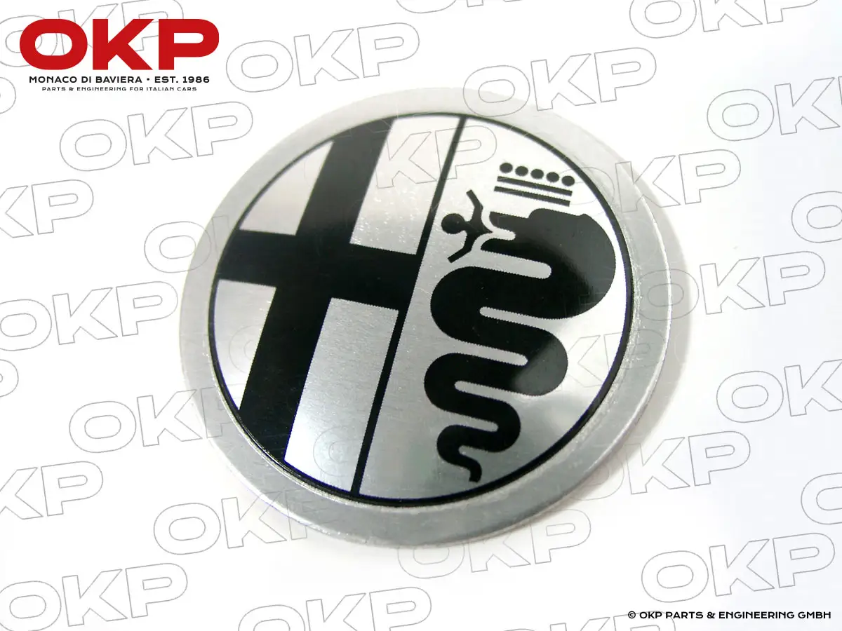 Felgenemblem Alfa Romeo silber 48mm