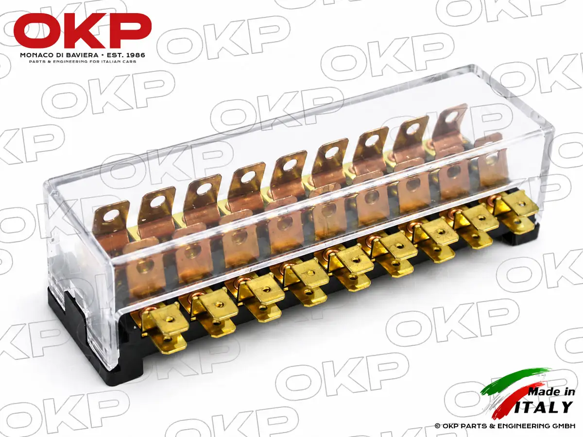Fuse box black with 9 fuses Ferrari 308 / 512 BB